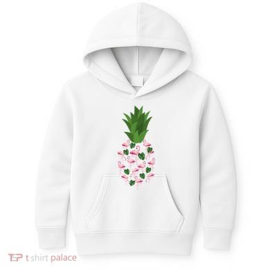 Flamingo Pineapple Cute Fun Summer Kids Hoodie