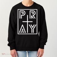 Funny Pray Christian Cross Religious Faith Jesus Lover Women's Sweatshirt thumb 0