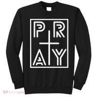 Funny Pray Christian Cross Religious Faith Jesus Lover Sweatshirt thumb 0