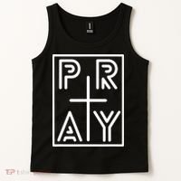 Funny Pray Christian Cross Religious Faith Jesus Lover Tank Top thumb 2