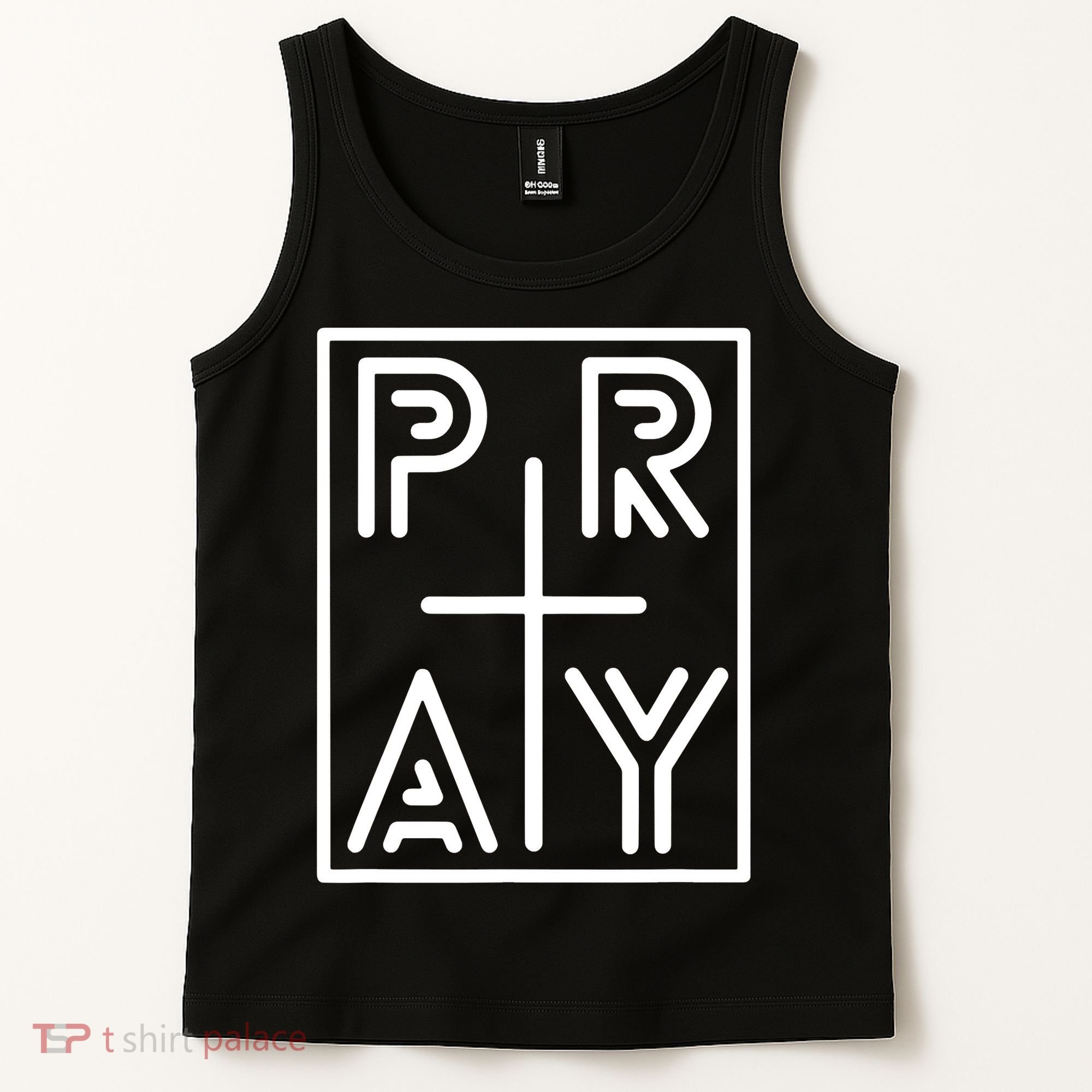 Funny Pray Christian Cross Religious Faith Jesus Lover Tank Top