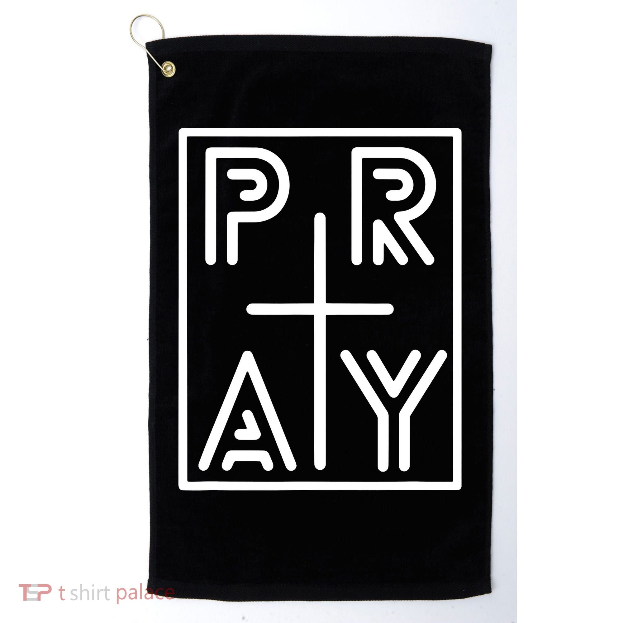 Funny Pray Christian Cross Religious Faith Jesus Lover Golf Towel