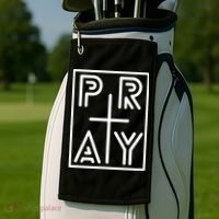 Funny Pray Christian Cross Religious Faith Jesus Lover Golf Towel thumb 2