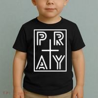 Funny Pray Christian Cross Religious Faith Jesus Lover Toddler T-Shirt thumb 2