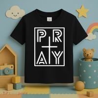 Funny Pray Christian Cross Religious Faith Jesus Lover Toddler T-Shirt thumb 3