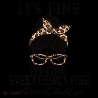 Funny Peims Clerk It's Fine, I'm Fine And Everything's Fine USA-Made Doggie Bandana thumb 2
