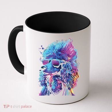 Funny Poodle Colorful Poodle Wearing Sunglasses Coffee Mug