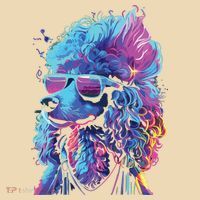 Funny Poodle Colorful Poodle Wearing Sunglasses T-Shirt thumb 2