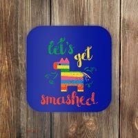 Funny PiñAta Cinco De Mayo LetS Get Smashed Cool Gift Coaster thumb 0