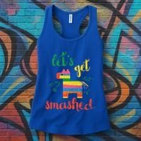Funny PiñAta Cinco De Mayo LetS Get Smashed Cool Gift Women's Tank Top thumb 3