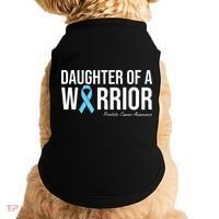 Family Prostate Cancer Awareness Light Blue Daughter Warrior Doggie Tank thumb 0