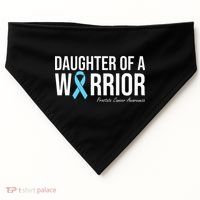 Family Prostate Cancer Awareness Light Blue Daughter Warrior USA-Made Doggie Bandana thumb 0
