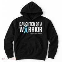 Family Prostate Cancer Awareness Light Blue Daughter Warrior Hoodie thumb 0