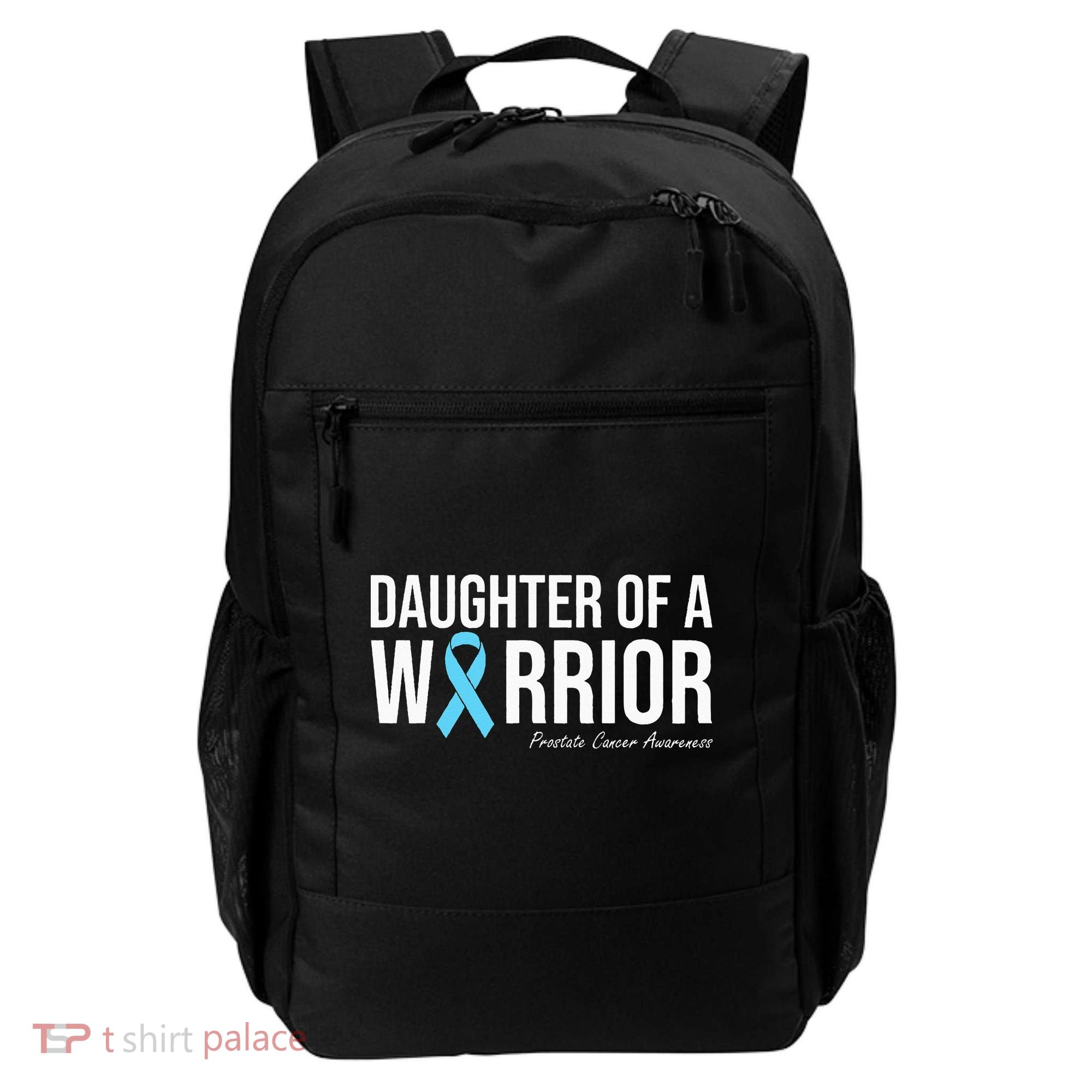 Family Prostate Cancer Awareness Light Blue Daughter Warrior Backpack