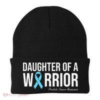 Family Prostate Cancer Awareness Light Blue Daughter Warrior Beanie thumb 0