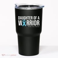 Family Prostate Cancer Awareness Light Blue Daughter Warrior Tumbler thumb 0
