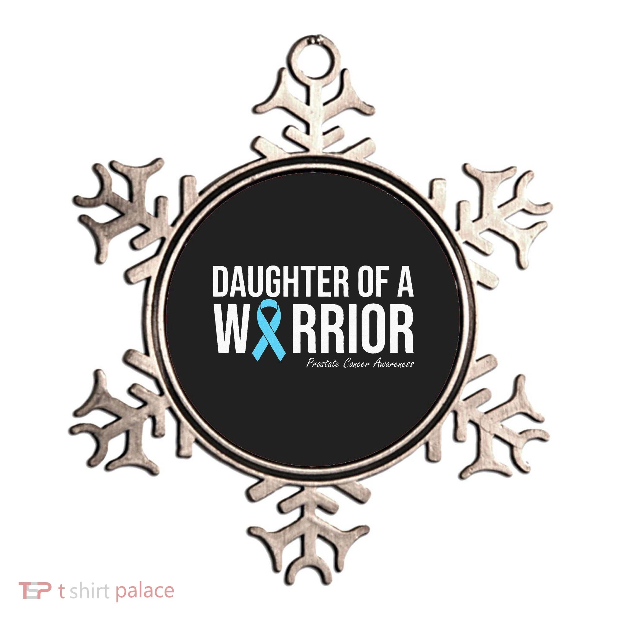 Family Prostate Cancer Awareness Light Blue Daughter Warrior Ornament