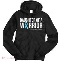 Family Prostate Cancer Awareness Light Blue Daughter Warrior Tie Dye Hoodie thumb 0