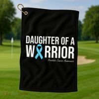 Family Prostate Cancer Awareness Light Blue Daughter Warrior Golf Towel thumb 1