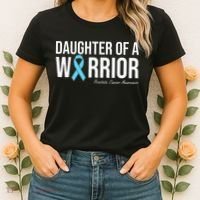 Family Prostate Cancer Awareness Light Blue Daughter Warrior Women's T-Shirt thumb 2