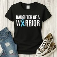 Family Prostate Cancer Awareness Light Blue Daughter Warrior Women's T-Shirt thumb 3