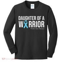 Family Prostate Cancer Awareness Light Blue Daughter Warrior Kids Long Sleeve Shirt thumb 0