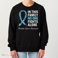 Family Prostate Cancer Awareness Light Blue Ribbon Survivor Women's Sweatshirt thumb 0