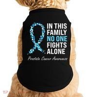 Family Prostate Cancer Awareness Light Blue Ribbon Survivor Doggie Tank thumb 0