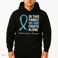 Family Prostate Cancer Awareness Light Blue Ribbon Survivor Hoodie thumb 2