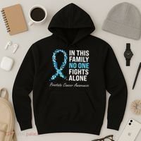 Family Prostate Cancer Awareness Light Blue Ribbon Survivor Hoodie thumb 3