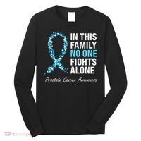 Family Prostate Cancer Awareness Light Blue Ribbon Survivor Long Sleeve Shirt thumb 0