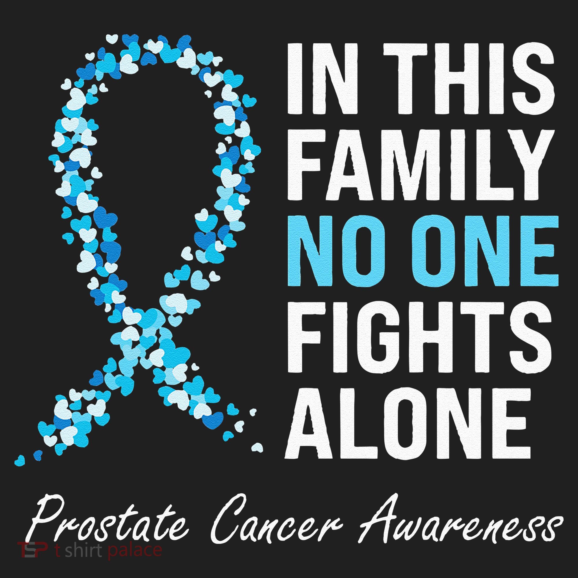 Family Prostate Cancer Awareness Light Blue Ribbon Survivor 40oz Vacuum Insulated Stainless Steel Travel Tumbler