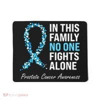 Family Prostate Cancer Awareness Light Blue Ribbon Survivor Mousepad thumb 0