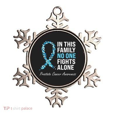 Family Prostate Cancer Awareness Light Blue Ribbon Survivor Ornament