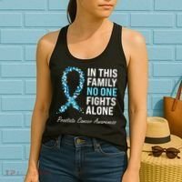 Family Prostate Cancer Awareness Light Blue Ribbon Survivor Women's Tank Top thumb 2