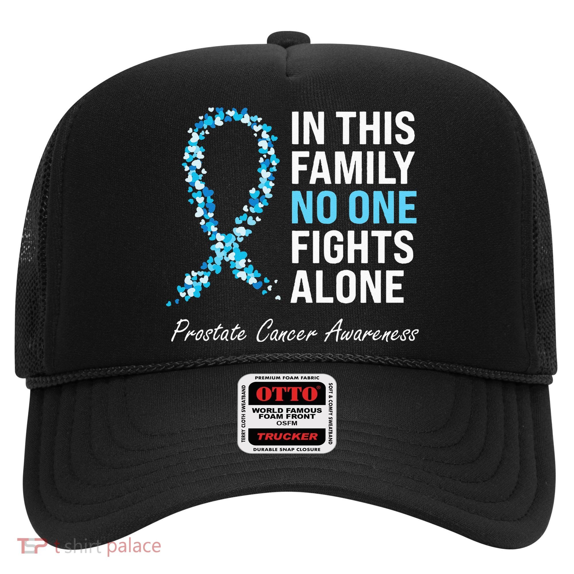 Family Prostate Cancer Awareness Light Blue Ribbon Survivor Hat