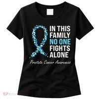 Family Prostate Cancer Awareness Light Blue Ribbon Survivor Women's T-Shirt thumb 0