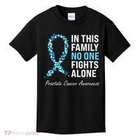Family Prostate Cancer Awareness Light Blue Ribbon Survivor Kids T-Shirt thumb 0