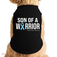 Family Prostate Cancer Awareness Light Blue Son Of A Warrior Doggie Tank thumb 0