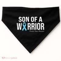 Family Prostate Cancer Awareness Light Blue Son Of A Warrior USA-Made Doggie Bandana thumb 0