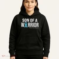 Family Prostate Cancer Awareness Light Blue Son Of A Warrior Hoodie thumb 5