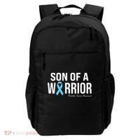Family Prostate Cancer Awareness Light Blue Son Of A Warrior Backpack thumb 0