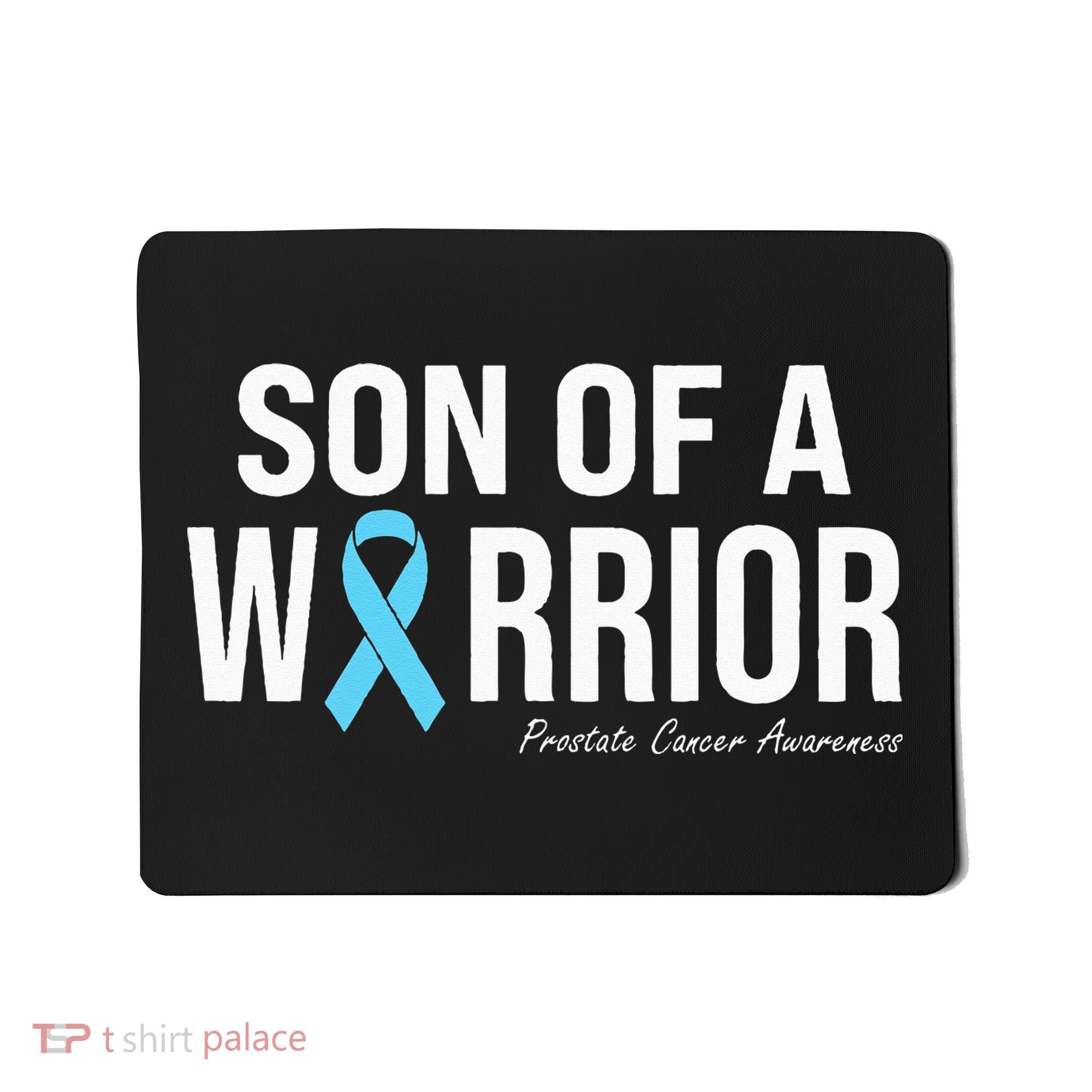 Family Prostate Cancer Awareness Light Blue Son Of A Warrior Mousepad