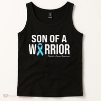 Family Prostate Cancer Awareness Light Blue Son Of A Warrior Tank Top thumb 2