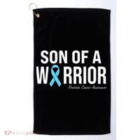 Family Prostate Cancer Awareness Light Blue Son Of A Warrior Golf Towel thumb 0