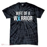 Family Prostate Cancer Awareness Light Blue Wife Warrior Tie-Dye T-Shirt thumb 0