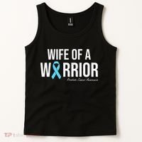 Family Prostate Cancer Awareness Light Blue Wife Warrior Tank Top thumb 2