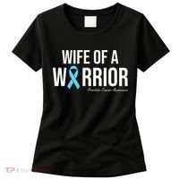 Family Prostate Cancer Awareness Light Blue Wife Warrior Women's T-Shirt thumb 0