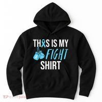 Fight Prostate Cancer Awareness Light Blue Ribbon Survivor Hoodie thumb 0