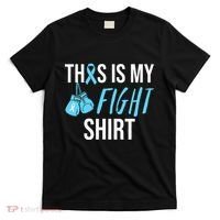 Fight Prostate Cancer Awareness Light Blue Ribbon Survivor T-Shirt thumb 0